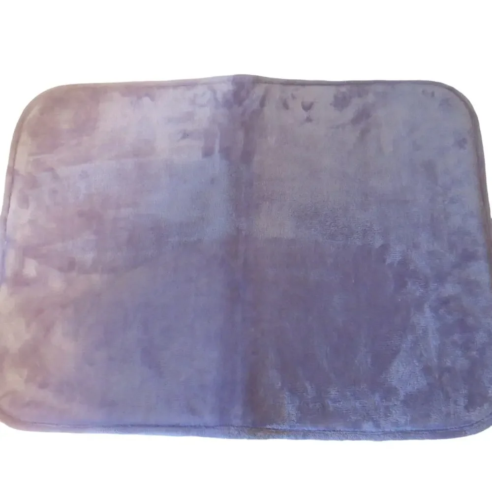 2 New Memory Foam Bath Mats Rug 24 x17 - Lilac, Lavender Purple Soft